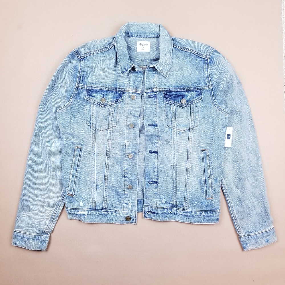 NWT Gap Light Wash Distressed Faded Denim Jeans Ja